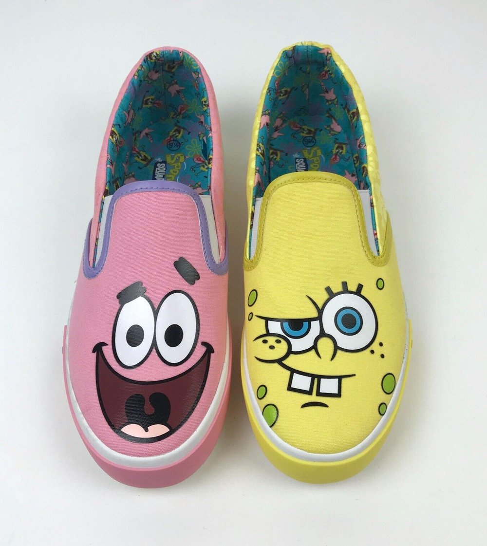 Nickelodeon Spongebob Squarepants Low Top Slip On Sneakers Women's Size 9.5